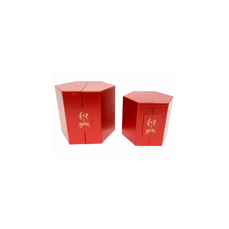 Flowerbox 6-kątny czerwony 15x15x17cm - 2