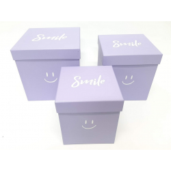 Flowerbox kwadratowy fioletowy"smile" 20x20cm