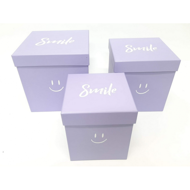 Flowerbox kwadratowy fioletowy"smile" 20x20cm - 1