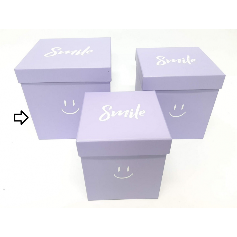 Flowerbox kwadratowy fioletowy"smile" 20x20cm - 2