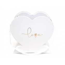 Flowerbox a&apos;la wazon serce białe "love"