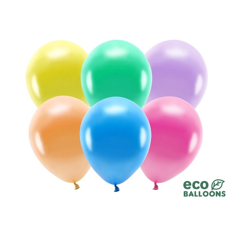 Balon eco 30cm metalizowany mix 100szt - 1