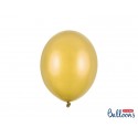 Balony lateksowe 27 cm metaliczne złoto 100szt - 2