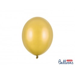 Balony lateksowe 27 cm metaliczne złoto 100szt - 2