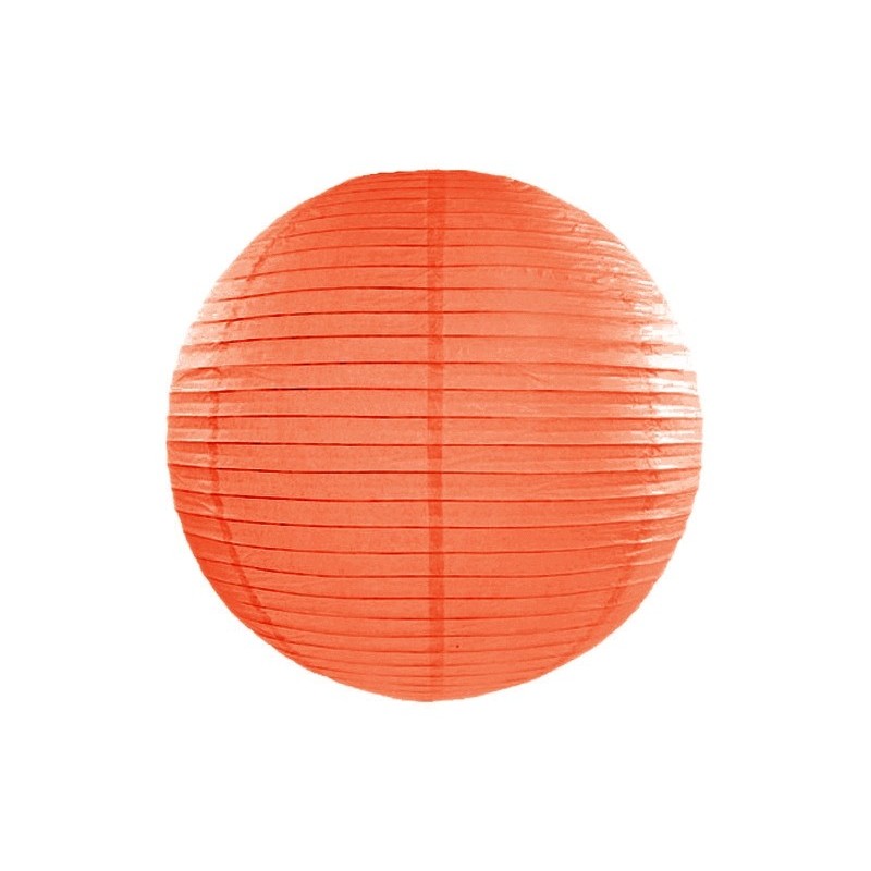 Lampion papierowy pomarańczowy dekoracja 35cm - 1
