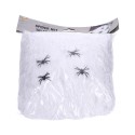 Duża paczka pajęczyny biała z pająkami na hallolween 550g - 1