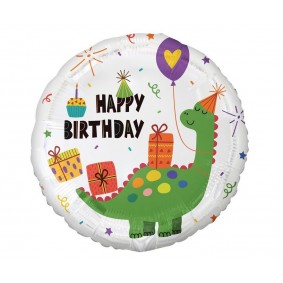 Balon foliowy dinozaur urodzinowy Happy Birthday - 1