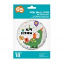 Balon foliowy dinozaur urodzinowy Happy Birthday - 2
