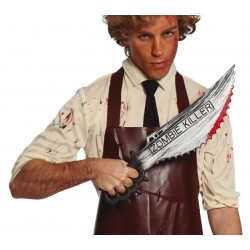 Nóż mordercy zabójcy zakrwawiony Halloween długi