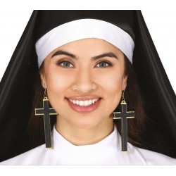 Kolczyki wiszące krzyże do przebrania zakonnicy