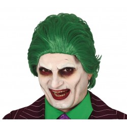 Peruka syntetyczna zielona męska Joker krótkie włosy - 1