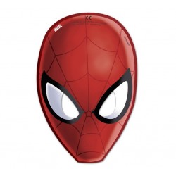 Maska papierowa SpiderMan Marvel czerwona na twarz