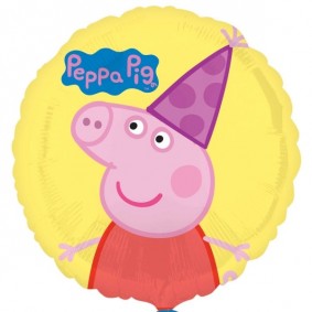 Balon foliowy okrągły Świnka Peppa Pig urodzinowy - 1