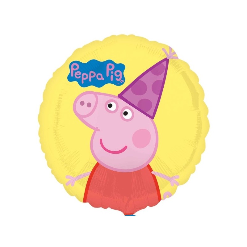 Balon foliowy okrągły Świnka Peppa Pig urodzinowy - 1