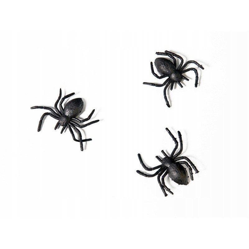 Sztuczne pająki plastikowe na halloween 10szt 3cm - 2