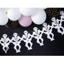 Girlanda papierowa biała szkielety na halloween - 2