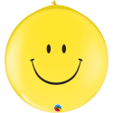 Balony uśmiech żółty Duże pastelowy 1M 2szt emotki - 1