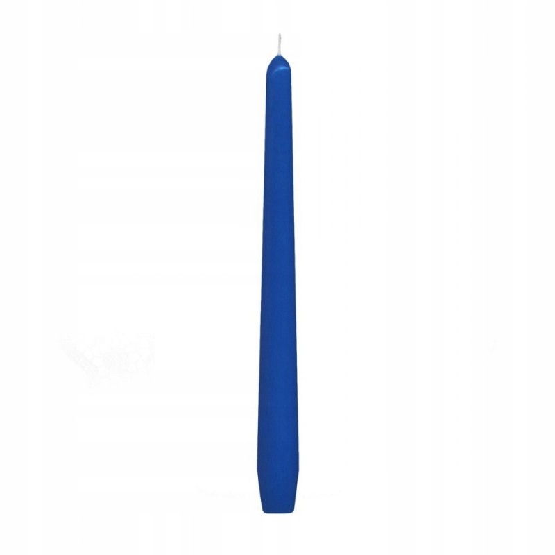 Świeczki świece stożkowa ciemno niebieskie 24,5cm - 2