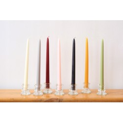 Świeczki świece stożkowe bordowe 24,5 cm 10 sztuk - 4