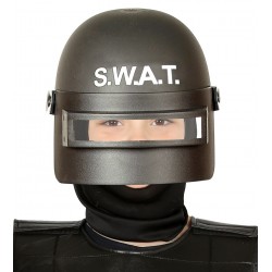 Hełm "S.W.A.T." czarny dla dzieci do kostiumu