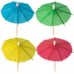 Dekoracyjne parasolki do deserów drinków kolorowe - 2