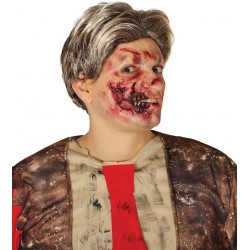 Naklejka lateksowa sztuczna krwawa rana twarz - 1