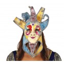 Maska przebranie z Wenecji kolorowa z dzwonkami - 1