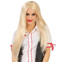Peruka blond syntetyczna długie włosy damska - 1