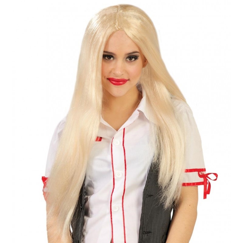 Peruka blond syntetyczna długie włosy damska - 1