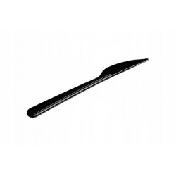 Jednorazowe Noże plastikowe czarne MOCNE 50szt - 2