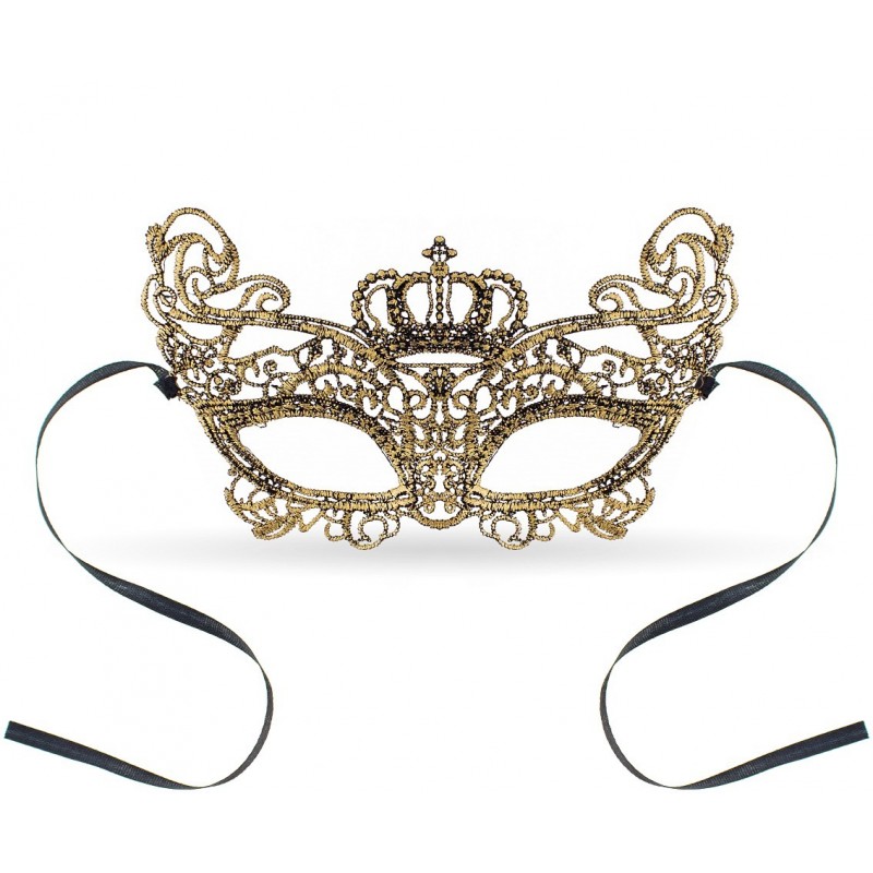 Maska ażurowa Złota Królowa - 1