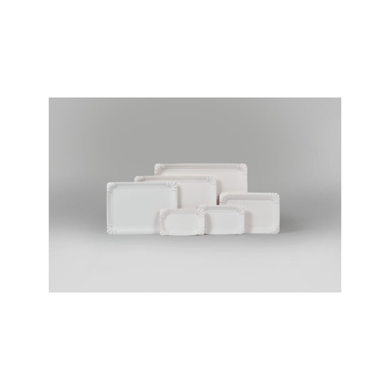 Tacki papierowe jednorazowe białe biodegradowalne - 3