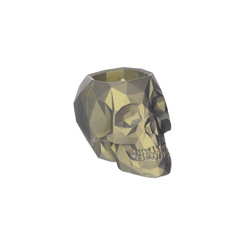 Doniczka czaszka 12,5x8x8cm złota - 1