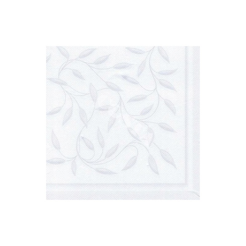 Papierowe serwetki białe ozdobne liście 50 sztuk - 2