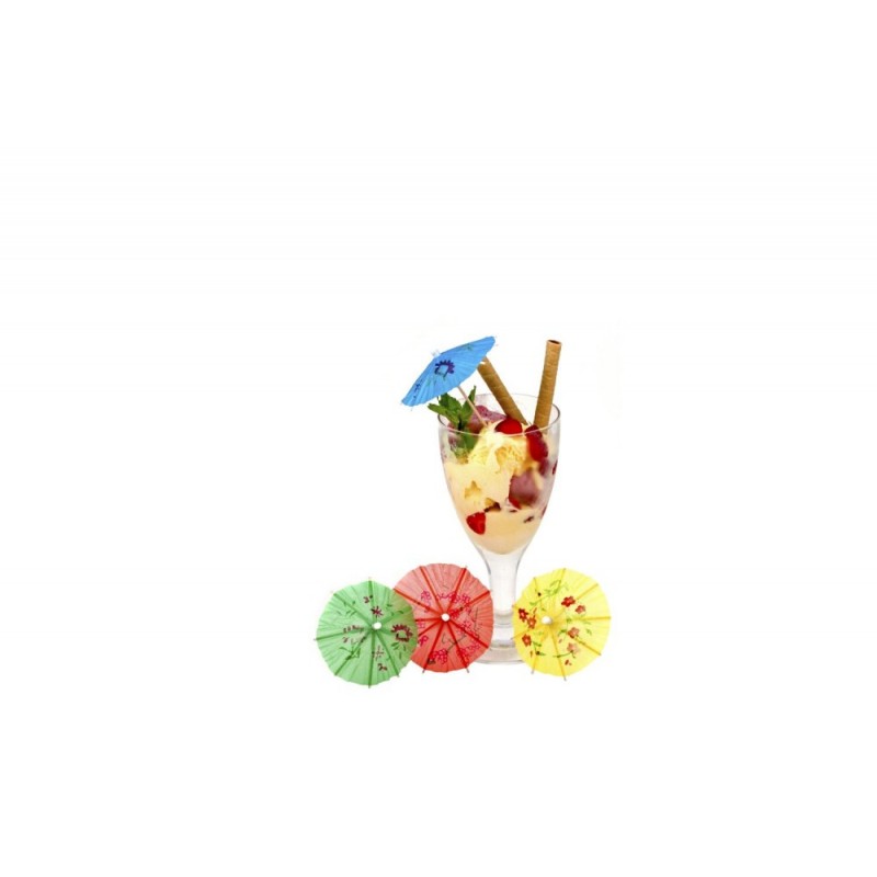 Kolorowe parasolki dekoracje papierowe do drinków - 4