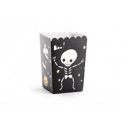 Pudełko na popcorn cukierki Hallowen szkielet
