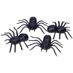 Pająki sztuczne plastikowe czarne na Halloween