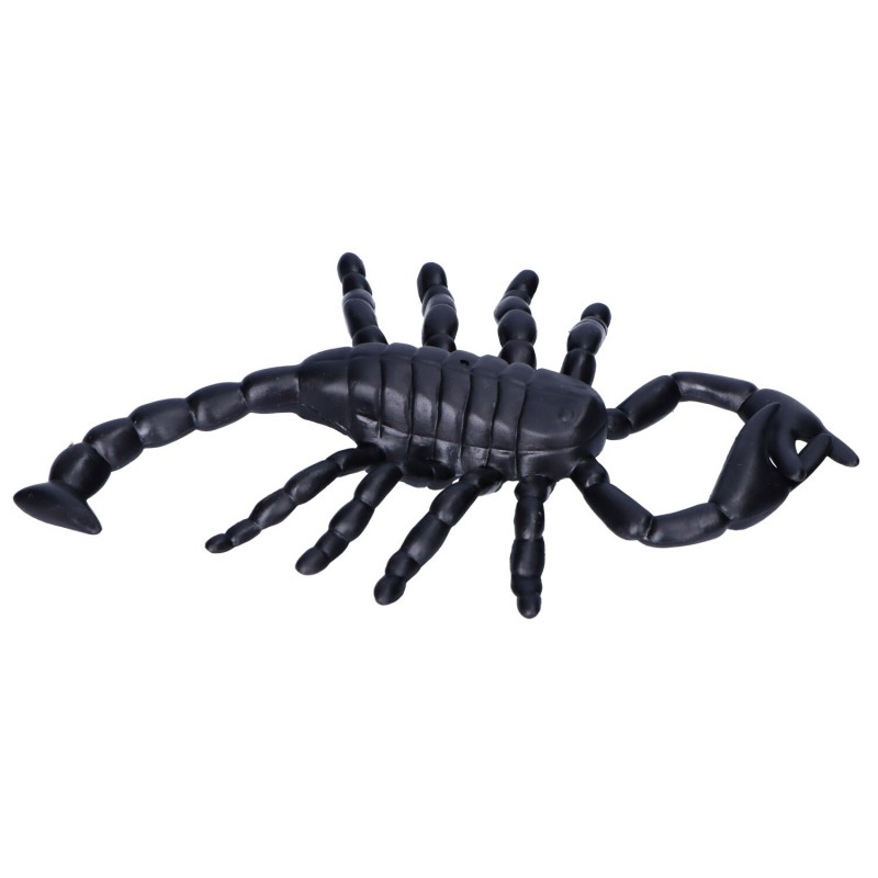 Sztuczny skorpion plastikowy czarny strach na halloween 20cm - 7