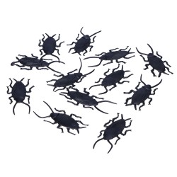 Sztuczne chrząszcze robaki plastikowe na halloween 7cm 12szt