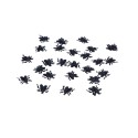 Sztuczne muchy plastikowe czarne dekoracje do pajęczyn 2cm 24 sztuk - 3