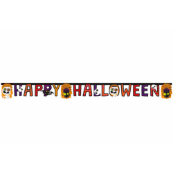 Girlanda papierowa baner straszny happy halloween