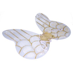 Skrzydła anioła biały złoty brokat skrzydełka - 4