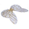 Skrzydła anioła biały złoty brokat skrzydełka - 7