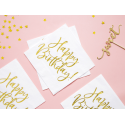 Serwetki papierowe jednorazowe złote urodzinowe  - 3