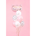 Balony lateksowe kotek kocie łapki białe 50szt - 2