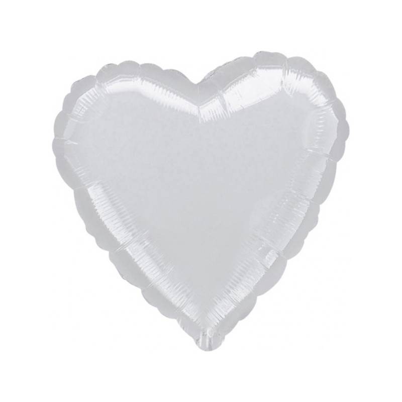 Balon foliowy 17 serce srebrne - 1