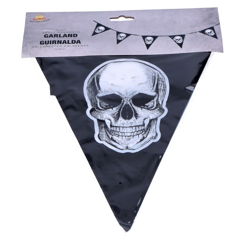 Baner halloweenowy w czaszki wszące flagi 28 x 360cm - 2