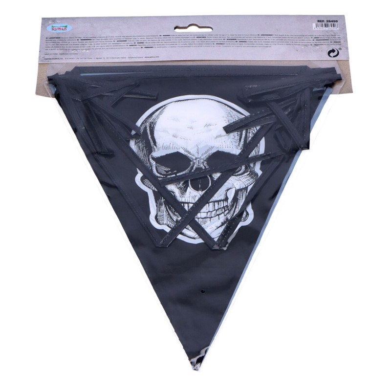 Baner halloweenowy w czaszki wszące flagi 28 x 360cm - 3