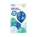 Balony lateksowe niebieskie Baby Shower na hel x6 - 2