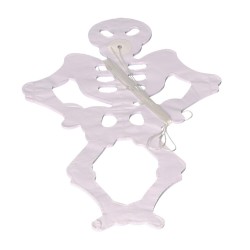 Girlanda papierowa biała szkielety na halloween - 5